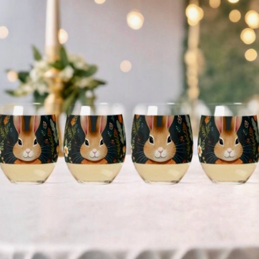 Springtime Bunny Magic Trinkbehälter Set Weinglas Ohne Stiel