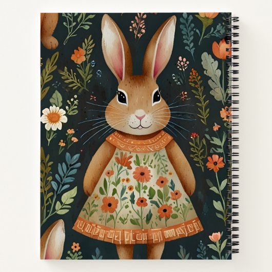 Springtime Bunny Notebook Notizblock (Rückseite)