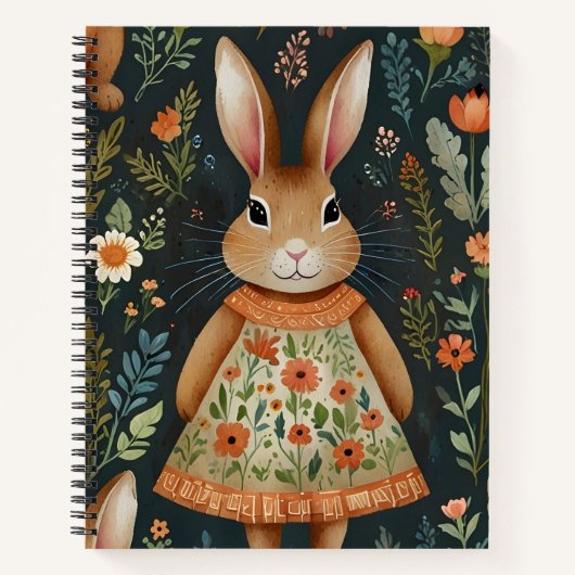 Springtime Bunny Notebook Notizblock (Vorderseite)