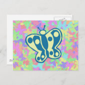 Springtime Butterfliegen Postkarte (Vorne/Hinten)