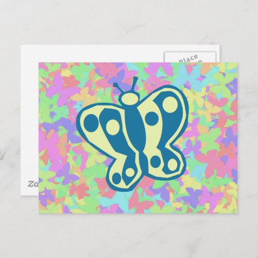 Springtime Butterfliegen Postkarte (Vorne/Hinten)
