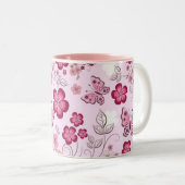 Springtime-Butterfly-Tasse Zweifarbige Tasse (VorderseiteRechts)
