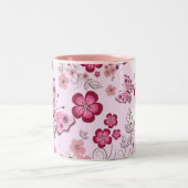 Springtime-Butterfly-Tasse Zweifarbige Tasse (Mittel)