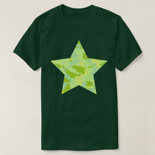 SpringTime Camouflage Muster Star T-Shirt (Design vorne)