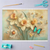 Springtime Daffodils Schmetterlinge Ladybug Decoup Seidenpapier (Basteln)