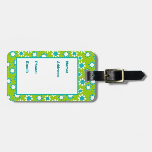 Springtime Daisies Gepäckanhänger (Vorderseite horizontal)