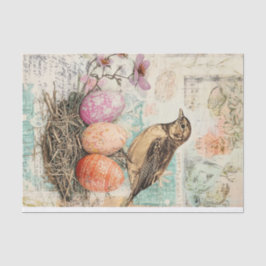 Springtime Delight: Vogel und Eier für Ostern Seidenpapier
