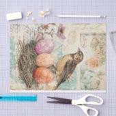 Springtime Delight: Vogel und Eier für Ostern Seidenpapier (Handwerk)