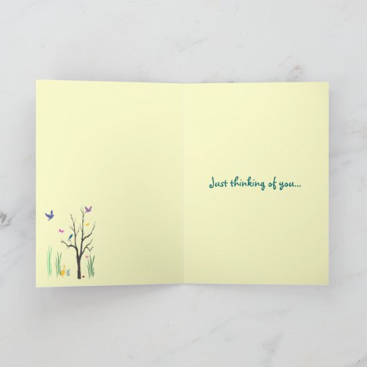 Springtime Denken Sie an Sie Karte (Innenseite)