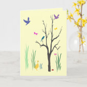 Springtime Denken Sie an Sie Karte (Gelbe Blume)