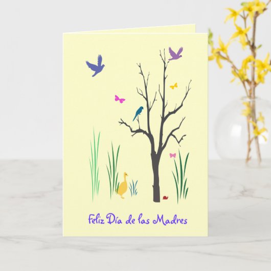 Springtime Dia de las Madres Karte (Gelbe Blume)