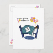 Springtime Dreaming Groundhog Feiertagspostkarte (Vorne/Hinten)