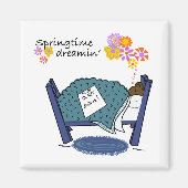 Springtime Dreaming Groundhog Magnet (Vorne)