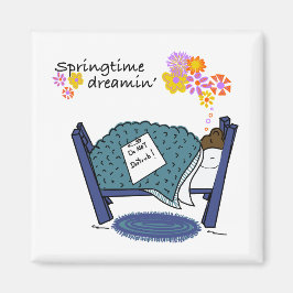 Springtime Dreaming Groundhog Magnet