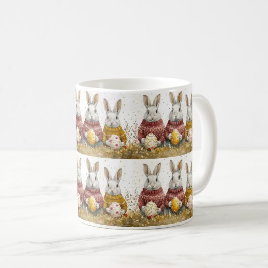Springtime Egg Bouquet: farbenfrohe Feier Kaffeetasse (VorderseiteRechts)
