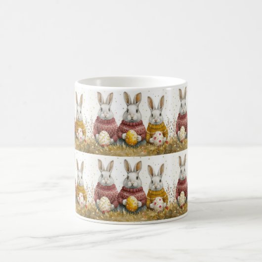 Springtime Egg Bouquet: farbenfrohe Feier Kaffeetasse (Mittel)