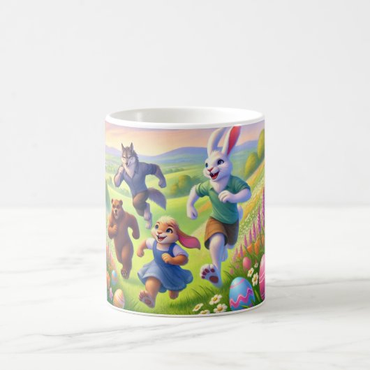 Springtime Egg Hunt - Spielerisches Osterabenteuer Kaffeetasse (Mittel)