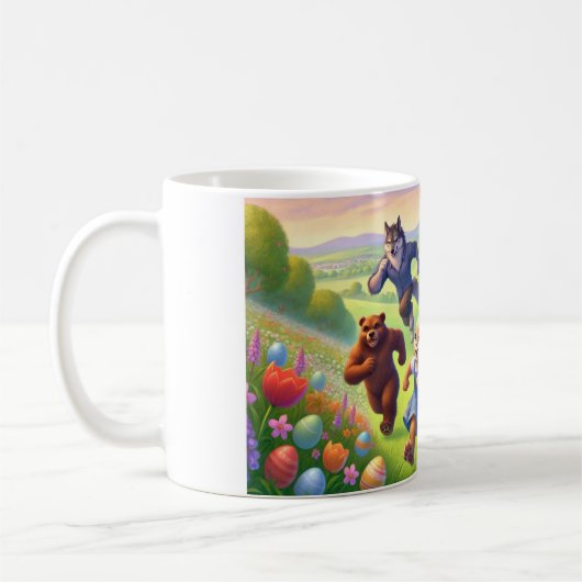 Springtime Egg Hunt - Spielerisches Osterabenteuer Kaffeetasse (Links)