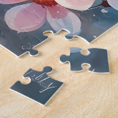 Springtime, Eule, rosa Blüten Puzzle (Seite)