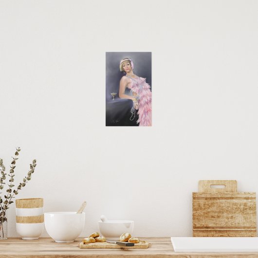 Springtime Flapper Fine Art Print Poster (Küche)