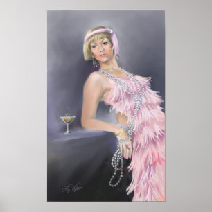 Springtime Flapper Fine Art Print Poster
