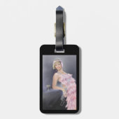 Springtime Flapper Gepäckmarke Gepäckanhänger (Rückseite vertikal)