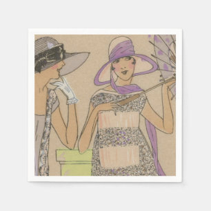 Springtime Flapper Girl's Shower Serviette