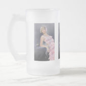 Springtime Flapper Mattierte Bier-Tasse Mattglas Bierglas (Links)