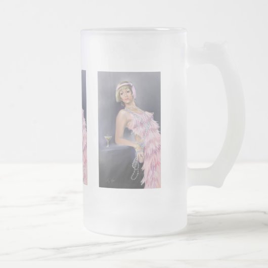 Springtime Flapper Mattierte Bier-Tasse Mattglas Bierglas (Rechts)
