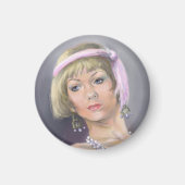 Springtime Flapper Portrait Magnet (Vorne)