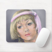 Springtime Flapper Portrait Mousepad (Mit Mouse)