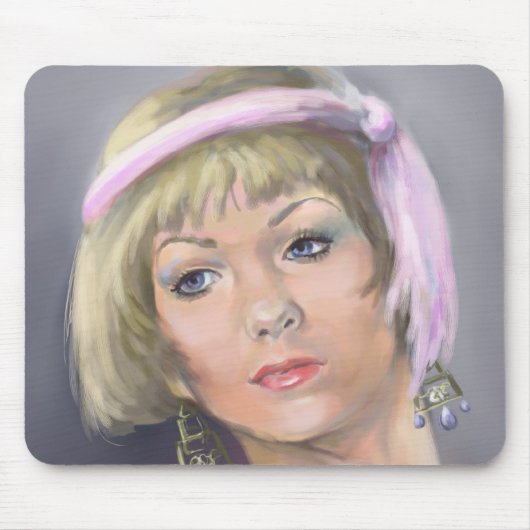 Springtime Flapper Portrait Mousepad (Vorne)