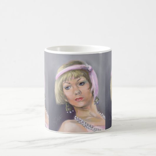 Springtime Flapper Portrait-Tasse Kaffeetasse (Mittel)