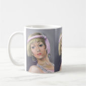 Springtime Flapper Portrait-Tasse Kaffeetasse (Links)