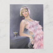 Springtime Flapper Postkarte (Vorderseite)