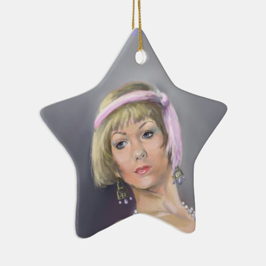 Springtime Flapper Star Ornament (Rechts)