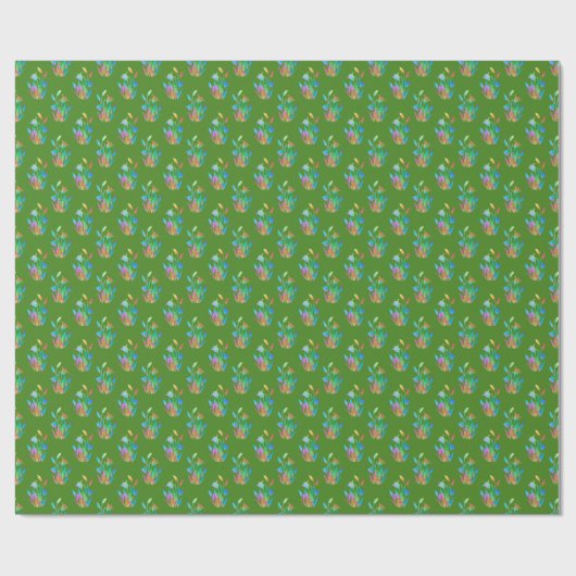 Springtime Floral Clumps Geschenkpapier (Flach)