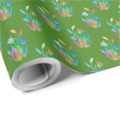 Springtime Floral Clumps Geschenkpapier (Rolleneckpunkt)
