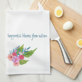 Springtime Floral Geschirrtuch (Viertel Falte)