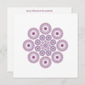 Springtime Floral Note Card in Magenta und Lila Mitteilungskarte (Vorne/Hinten)