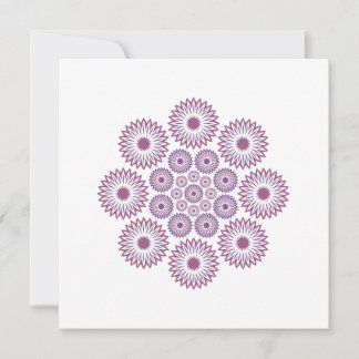 Springtime Floral Note Card in Magenta und Lila Mitteilungskarte