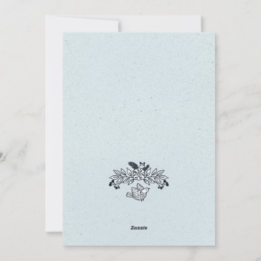 Springtime Floral Osterfoto Karte (Rückseite)