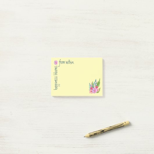 Springtime Floral Post-it Klebezettel (Auf Schreibtisch)