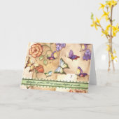 Springtime Flutters - Grußkarte Karte (Gelbe Blume)