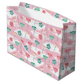 Springtime Garden Große Geschenktüte (Rückseite Schrägansicht)