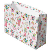 Springtime Garden Große Geschenktüte (Rückseite Schrägansicht)