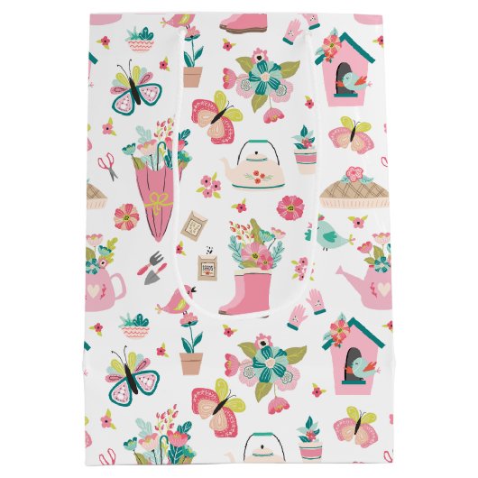 Springtime Garden Mittlere Geschenktüte (Rückseite)