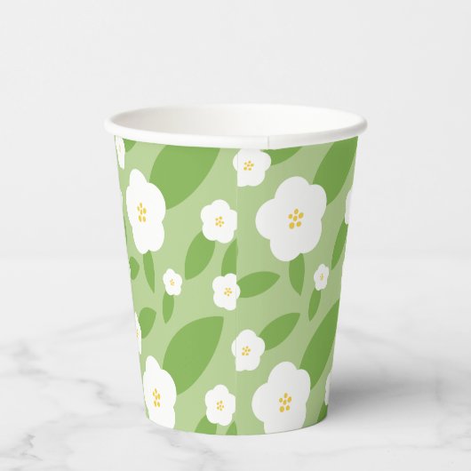 Springtime Gingham & Blooms Baby Shower Theme Pappbecher (Rechts)