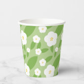 Springtime Gingham & Blooms Baby Shower Theme Pappbecher (Vorderseite)