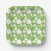 Springtime Gingham & Blooms Baby Shower Theme Pappteller (Vorderseite)